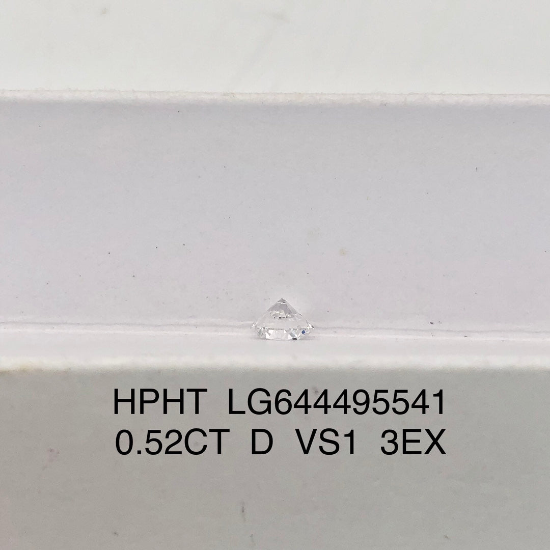 HPHT 0.52 Carat IGI Certificate Lab Grown Diamond D VS1 3EX