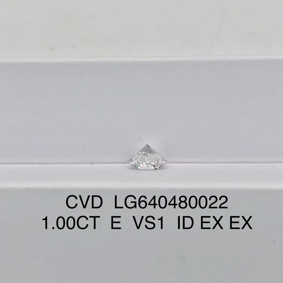 1.00 Carat IGI Certificate Lab Grown Diamond E VS1 CVD Lab Created Round Diamond