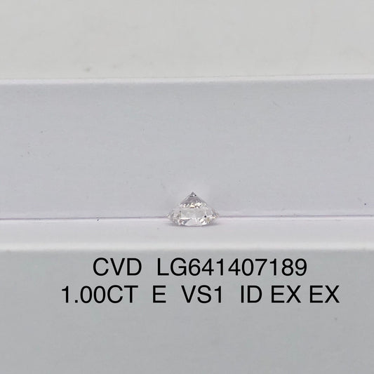 1.00 Carat Lab Grown Diamond IGI Certificate E VS1 CVD Lab Created Round Diamond