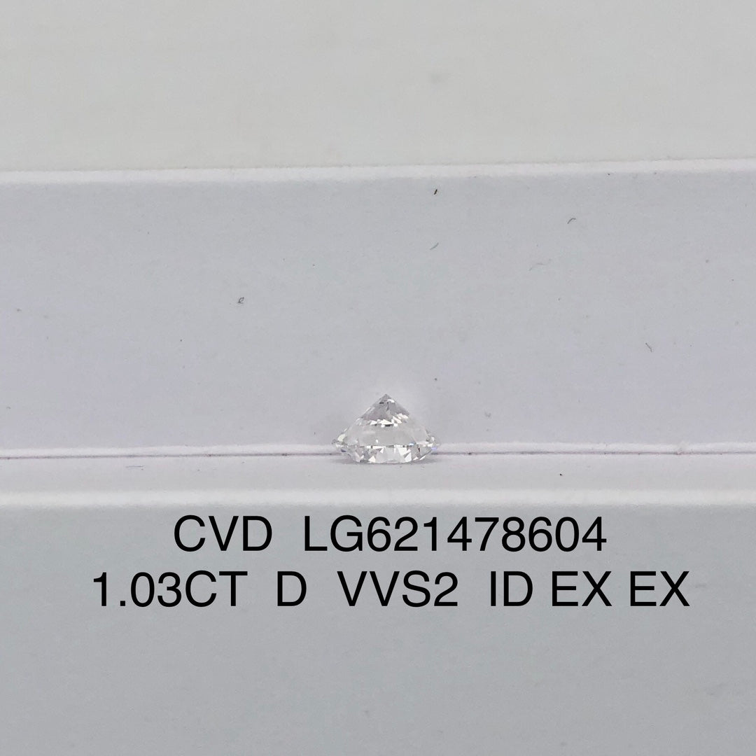 1.03 Carat Lab Grown Diamond IGI Certificate D VVS2 CVD 3EX Lab created Diamond