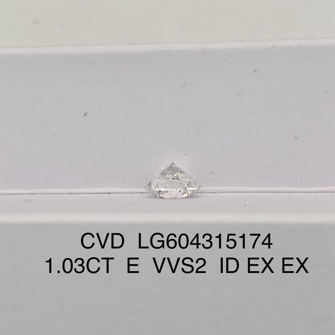 1.03 Carat Lab Grown Diamond VVS2 IGI Certificate E CVD 3EX Cut