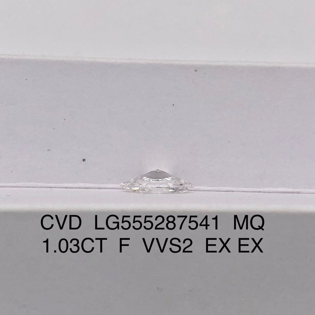 1.03 Carat Lab Grown Marquise Diamond F VVS2 EX EX CVD Wholesale Price