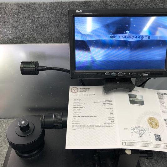 Lab Created Diamond 0.52 Carat IGI Certificate Lab Grown Diamond D VVS2 HPHT