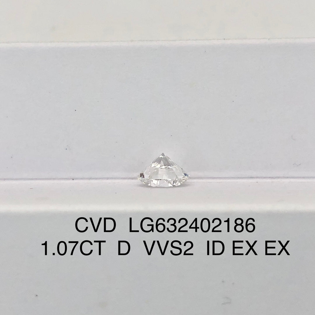 Lab Grown Diamond VVS2 IGI 1.07 Carat D CVD NONE 3EX
