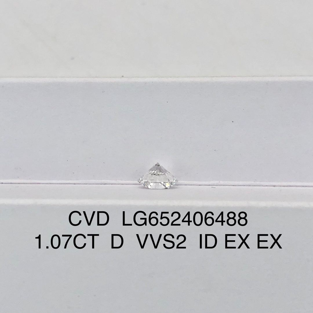 Lab Grown Diamond VVS2 IGI 1.07 Carat D CVD NONE 3EX
