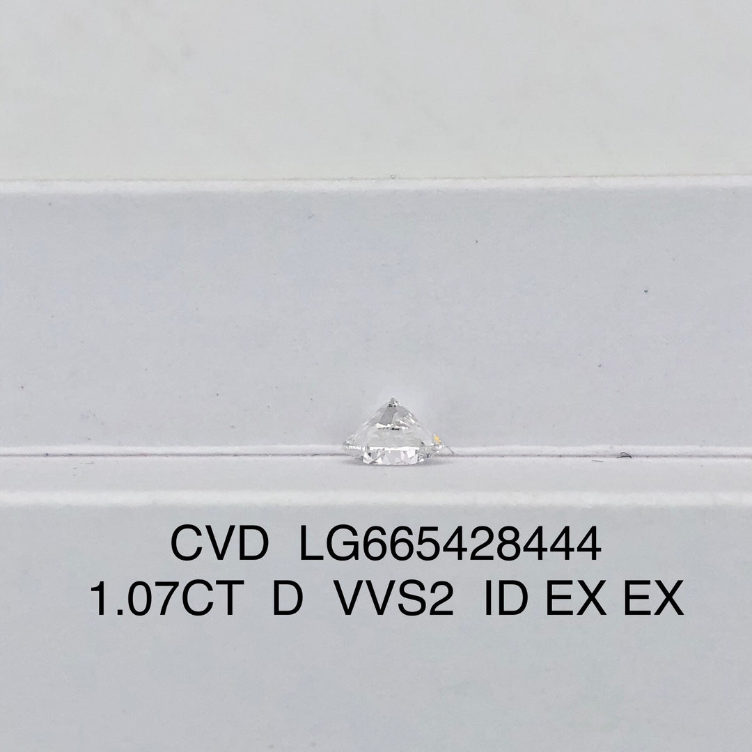 Laboratory Created Diamond VVS2 IGI 1.07 Carat D CVD NONE 3EX