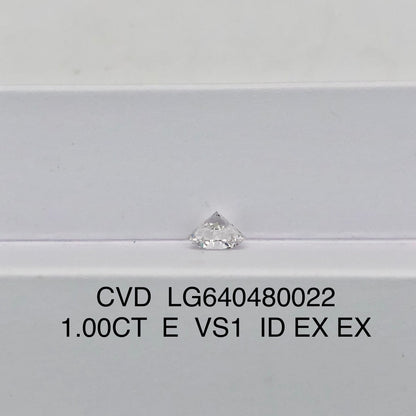1.00 Carat IGI Certificate Lab Grown Diamond E VS1 CVD Lab Created Round Diamond