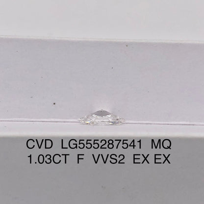 1.03 Carat Lab Grown Marquise Diamond F VVS2 EX EX CVD Wholesale Price