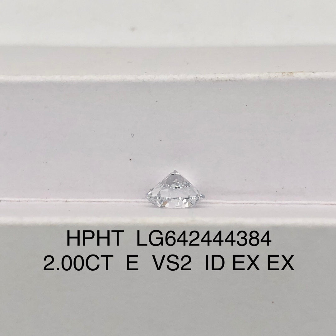 Diamant de laboratoire certifié IGI de 2,00 carats E VS2 ID 2EX HPHT 
