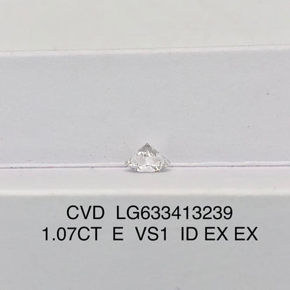 Man Made Loose Diamond VS1 IGI E CVD 1.07 Carat Lab Grown Excellent Cut