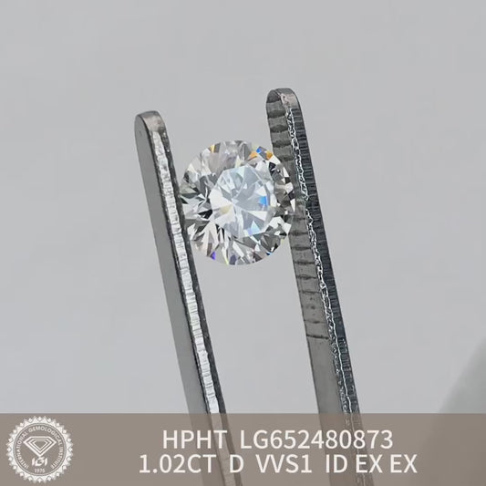 1.02 Carat D Laboratory Created Diamond VVS1 IGI HPHT NONE 2EX ID
